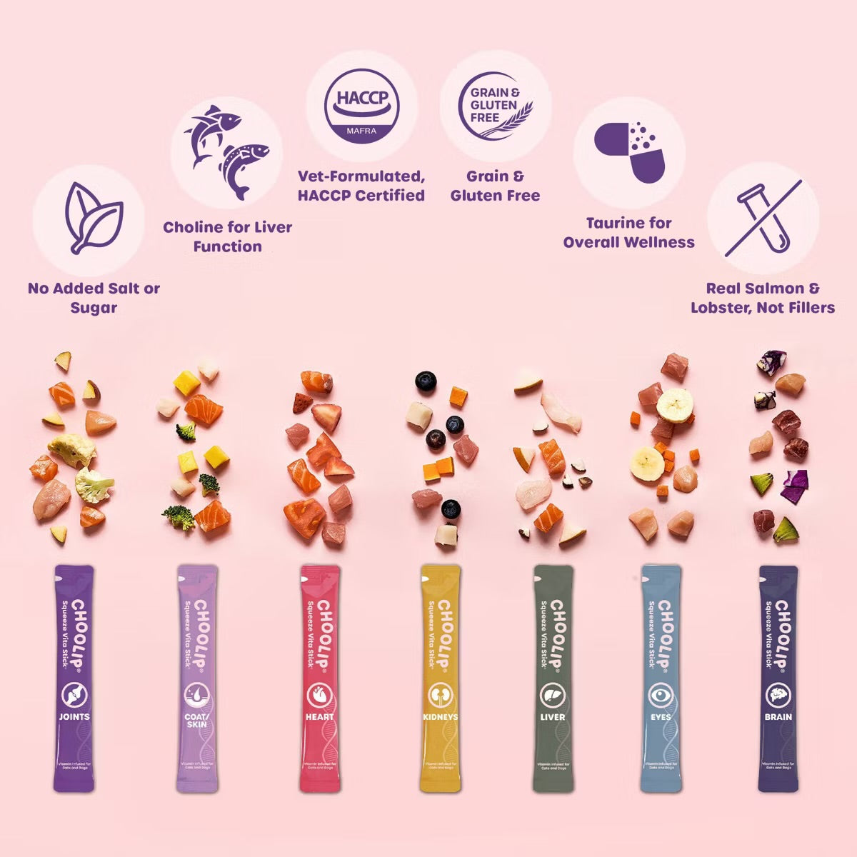 Choolip Squeeze Vita Stick Variety Lickable Treats